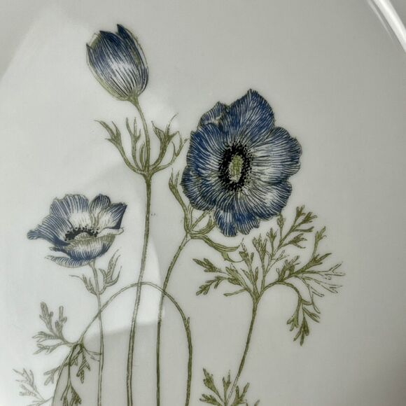 Vtg Wedgwood Glen Mist Blue Poppy Susie Cooper 9.5”Serving Platter Plate English - Picture 16 of 16